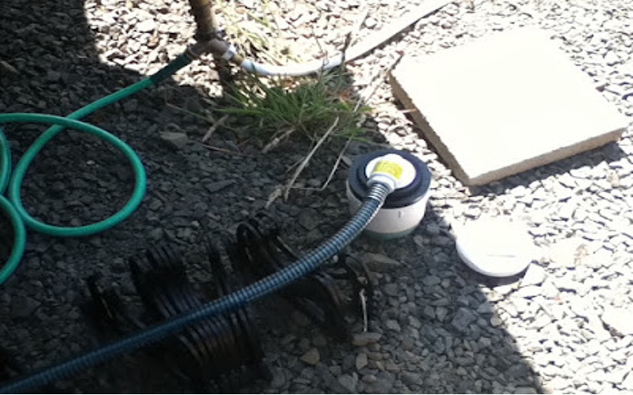 Draining water fresh water tank 