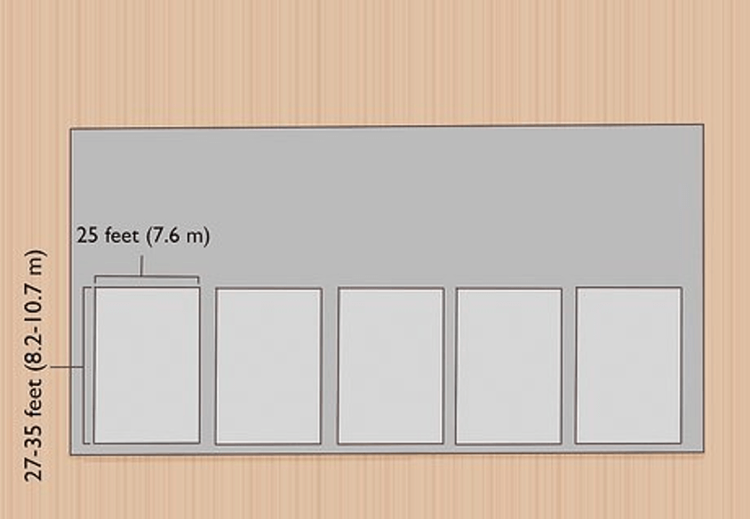 Diagram of space needed for RV park