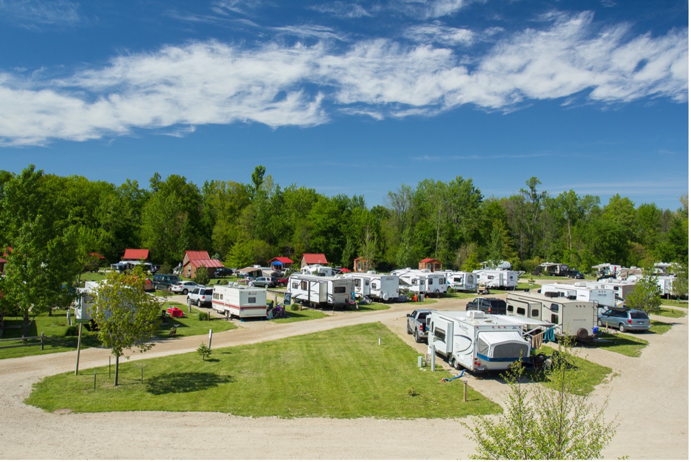 RVs parked