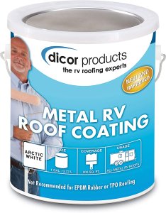 Dicor Acrylic Elastomeric Coating for Metal RV Roofing